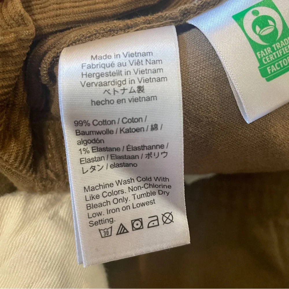 J. Crew Brown Corduroy Pants Straight Leg